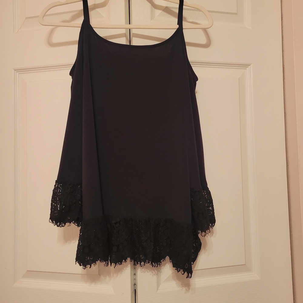 INC International Concepts Cold Shoulder Black Lace-Accented - Picture 6 of 6